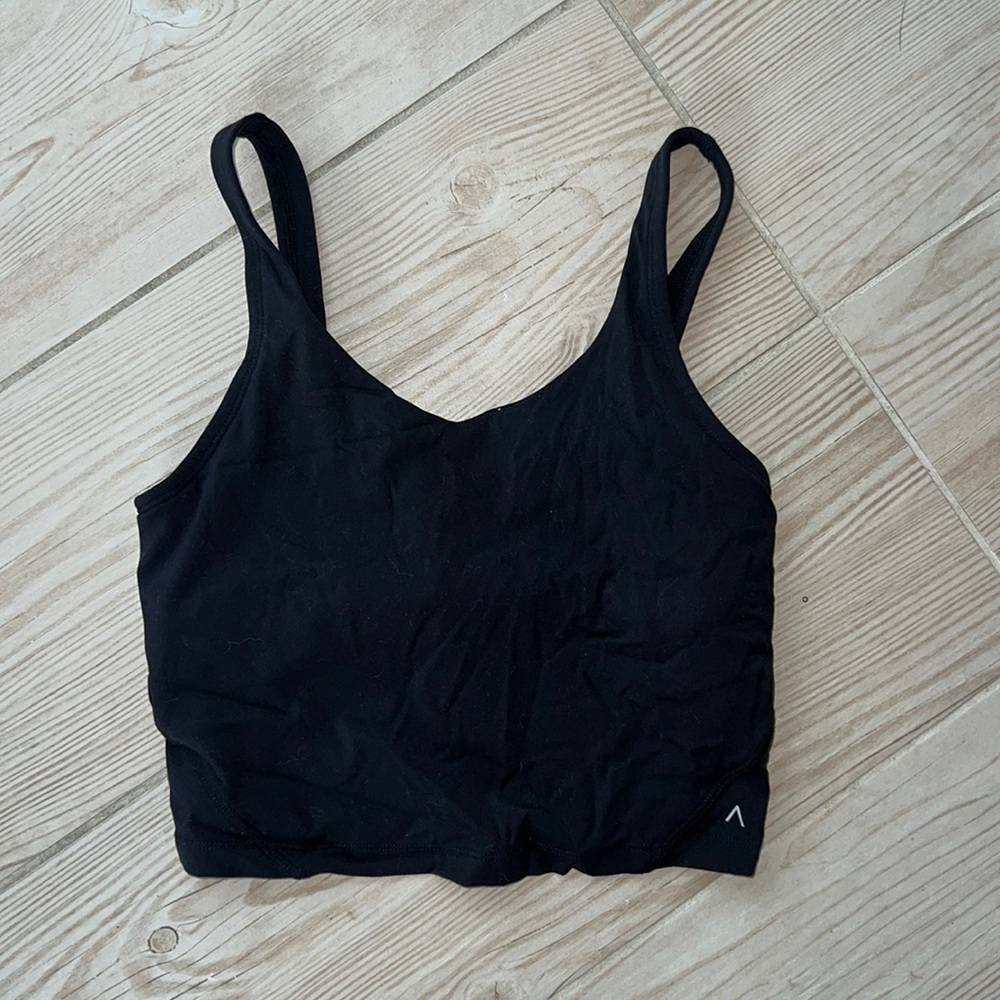ACTA Wear black, built-in bra, athletic top size small